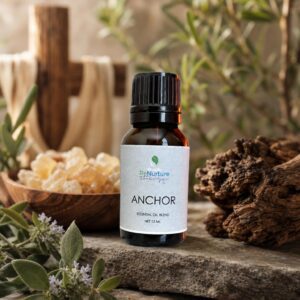 Anchor essential oil bottle with resin